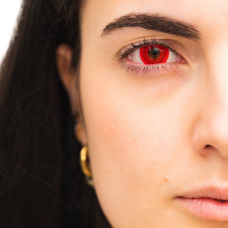 Lentes de contacto fantasia Red Out  (2Uds) _1