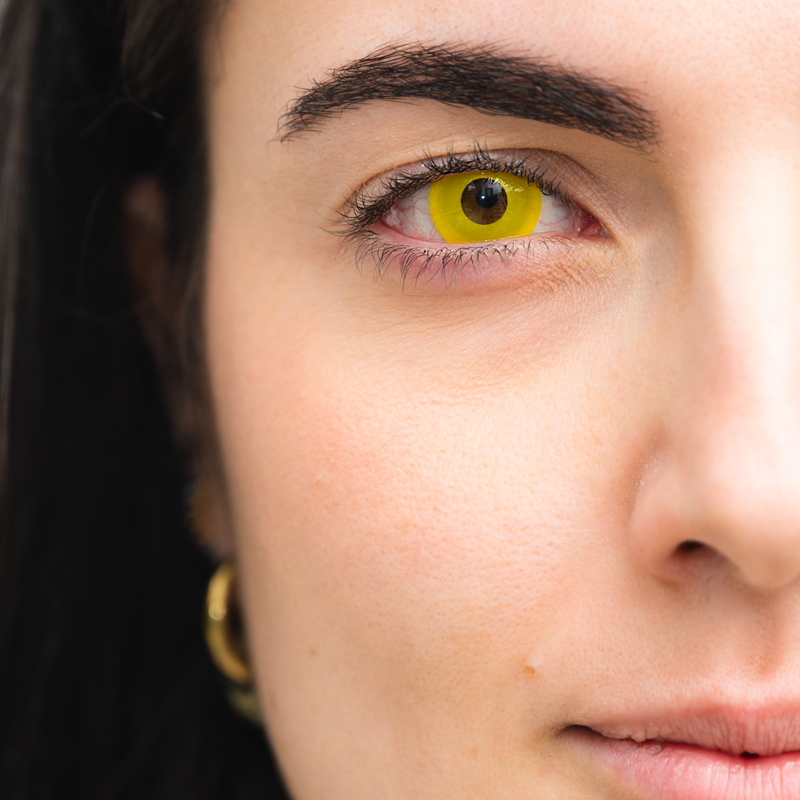 Lentes de contacto fantasia Yellow Out (2Uds) _1